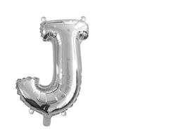 Mv tech Globo de helio de 41 cm de plata con letra J, como en la foto