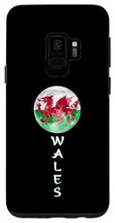 Coque pour Galaxy S9 Drapeau du Pays de Galles UK Moon Pride Pays de Galles Cadeaux d'amour Souvenir du Pays de Galles