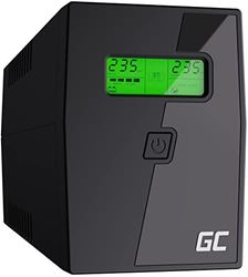 Green Cell® Serie UPS Gruppo di continuità UPS Potenza 600VA (360W) 230V Alimentatore protezione da sovratensioni line interactive AVR USB/RJ11 2X Schuko Uscite con Display LCD