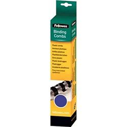 FELLOWES Plastic Binding Comb 10mm Blue A4 Retail 25PK