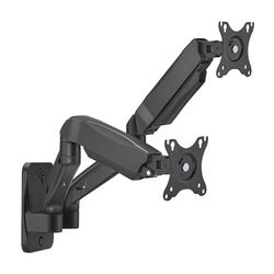 AISENS Supporto Da Parete Pro Contrappeso girevole E Inclinabile Per Monitor TV 9kg 3 Pivot 2 Bracci 17 32 Nero