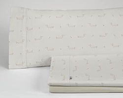 Juego de sábanas Cuca color piedra. Cama de 90 cm. 3 piezas
