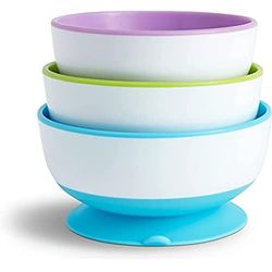 Munchkin Stay Put sugskålar med stark sugkopp, 3-pack