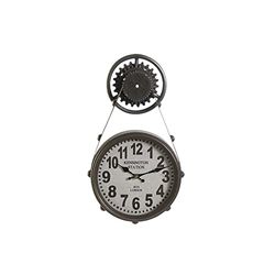 DKD Home Decor Reloj de Pared de la Marca Cristal Negro Hierro (33 x 8 x 58 cm) (Referencia: S3026686)