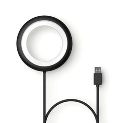 Bily Lampe de Lecture Noire – Nomade & compacte – LED à 3 intensités – sans Batterie ni Piles – USB – Éclairage Doux – Idéale Bureau, Lecture, Voyage