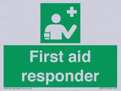 First aid responder Sign - 100x75mm - A7L