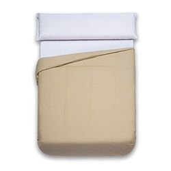 Sancarlos - Funda nórdica lisa, 100% Algodón, Color marrón, Cama de 105 cm