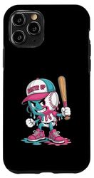 Funny Baseball Character Cartoon Batter Drip Style Women Men Case for iPhone 11 Pro