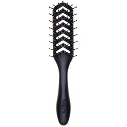 Denman Flexible Vent Brush for Blow Drying - Styling Hair Brush for Wet Dry Curly Thick Straight Hair - For Women and Men (Black), (F200TEPT)