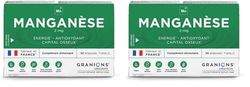 GRANIONS MANGANÈSE 2 mg - 30 ampoules : 30 jours - Énergie - Antioxydant - Capital osseux - 2 mg de Manganèse - Made in France (Lot de 2)