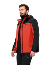 Jack Wolfskin Taubenberg 3-i-1 jacka, stark röd, s herr, Stark röd, S