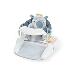 Ingenuity, Asiento de Suelo Prop Spot Learn-to-Sit, Bandeja Extraíble, 2 Juguetes Enlazables, Alfombra para el Tiempo Boca Abajo, Unisex, 4 a 12 Meses - Casi