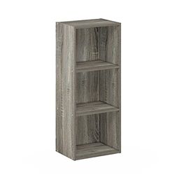Furinno Luder 3-poziomowy regał z otwartą półką, dąb francuski