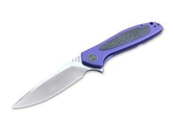 WE Knife Unisex – vuxen Wisp 805B blå/satin fickkniv, blå, 18,8 cm