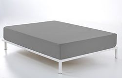 Regulowany brzeg w kolorze ołowiu - Łóżko 180 (wysokość 28 cm) - 50% bawełna / 50% poliester - 144 liczba nici