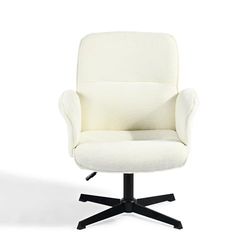 39F FURNITURE DREAM Chaise de Bureau Blanche pour Enfant, Design Ergonomique et Moderne, Cadre en métal Durable, Chambre d'enfant, Hauteur du siège réglable, Confort économisant de l'espace