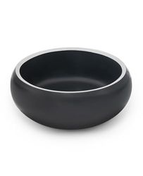 lionto Ciotola in acciaio inox per cani, 800 ml, Ciotola per cibo con cuscinetti in silicone antiscivolo, Ciotola per l'acqua per cani e gatti, antiruggine, cupola, lavabile a mano, nero