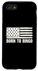 Patriottica Bandiera Americana Nato A Bingo 4th di Luglio USA Custodia per iPhone SE (2020) / 7 / 8