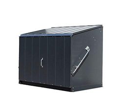 Desconocido Refugio seguro para guardar las bicicletas de metal antracita con medias 138 x 89 x 113 cm. Trimetals (3110900)