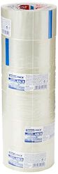tesapack 57167-00000-05 Packing Tape, Strong Packaging Tape for Medium to Heavy Parcels and Boxes, 66 m x 50 mm - Clear, Pack of 6