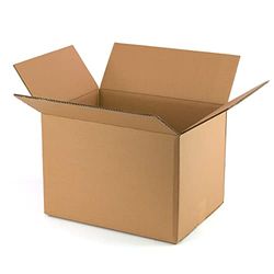 Pack de 20 cajas de cartón con solapas fabricadas en cartón ondulado de dos ondas para embalaje o transporte de Alta Protección. Medidas:40x30x27 cm, Embalaje de productos frágiles y pesados.