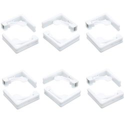 KitchenCraft KCTC6PC Adjustable Plastic Tablecloth Clips, 6 x 6 x 2 cm - White (Pack of 6)