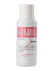 Jabón Íntimo Saugella Poligyn ? Jabón de higiene íntima femenina para uso diario en la menopausia o sequedad vulvar, con extracto de camomila ? pH neutro (7,0) ? 250 ml