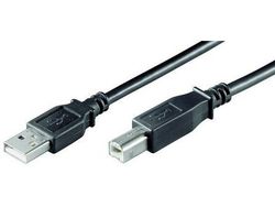 Goobay 68900 Câble Hi-Speed USB 2.0, Noir, Type B, 1.8m Longueur