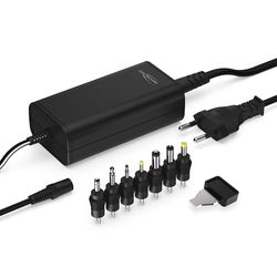 ANSMANN Chargeur universel APS 2250 H – Chargeur pour ordinateur portable, appareil de mesure, imprimante, rasoir électrique, etc. – Chargeur & 7 connecteurs pour appareil d'une capacité max de 2250mA