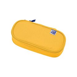 Oxford Pennenetui van polyester, duurzaam, ovaal, geel, geel, 23x11x6cm, pennenetui