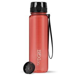 720°DGREE Water Bottle 1l "uberBottle" +Fruit-Sieve, crystalClear - Waterfles BPA-Free, Lekvrij, Herbruikbaar - Lichte Drinkfles, Sportfles voor Sport, Fitness, Gym, Camping, Hiking, Outdoor, Travel