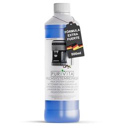 PURIVITA® Limpiador Universal del Sistema de Espuma de Leche [500ML] - Liquido Descalcificador Cafetera - Apto para Todas las Cafeteras y Máquinas como De Longhi, Nespresso, Philipps & Krups - Antical