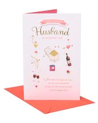 UK Greetings Carte de Saint-Valentin pour mari – Motif symboles doux