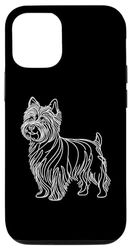 Custodia per iPhone 13 Pro Line Art Cairn Terrier Terriers