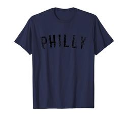 Abbigliamento Philadelphia Testo Nero Vintage Philadelphia Maglietta