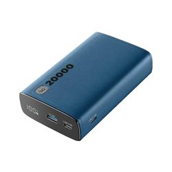 Cellularline - Elite 20000 - Caricabatteria Portatile - Capacità di 20000mAh - +144 ore di ricarica extra - 1xUSB OUTPUT: 18W Adaptive Technology - 2xUSB-C INPUT: 18W/ OUTPUT: 20W PD - Blu