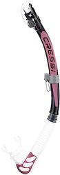 Cressi Epsilon SPE Alpha Ultra Dry Snorkel de silicone unissexo, preto/rosa, tamanho único