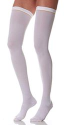 SCUDOTEX Bas Médical Auto Fixant Anti-Thrombose à Compression Décroissante 18-24 Hg mm Longueur Moyenne Couleur Blanche Taille 3