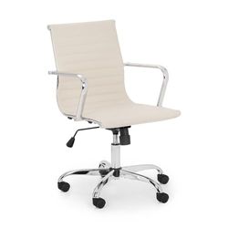 Julian Bowen Chaise de bureau Gio, ivoire, Height: 98, Width: 56, Depth: 58cm