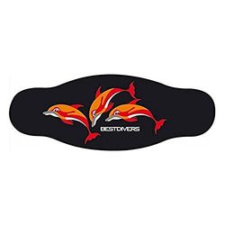 Best Divers Correia máscara de neoprene, duplo fólio, 3 golfinhos