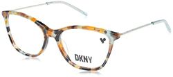DKNY bril voor dames, barnsteen/aqua-schildpad, 52/16/135
