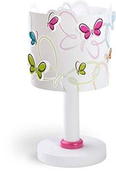 Dalber Candeeiro infantil de mesa Butterfly borboletas multicoloridas, 8 W