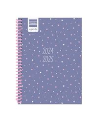 Finocam - Diary Diva 2024 2025 Week to View Horizontal September 2024 - June 2025 (academic year) + July and August summary Portuguese Stars