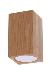 SOLLUX lighting Lampada da Soffitto Legno Rovere Colore Design per Camera da Letto Soggiorno Stile Scandinavo GU10 A++-E 6/6/10 cm 1x Sorgente Luminosa Keke 106/6/10 cm 1x Sorgente Luminosa Keke 10