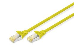 Digitus DK-1644-A-010/Y RJ45 Nätverkkabel, Patchkabel CAT 6A S/FTP 1.00 m Gul Halogenfri, Borrade par, med låsskydd, Fl