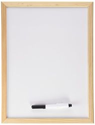 Makro Paper PM601 - Lavagna bianca con cornice in legno, 30 x 40 cm