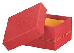 RHODIA 194559C - Set di 5 Scatole Corallo - Cucitura Arancione - Esterno in Simil Cuoio - Collezione Home Office Rhodiarama - Organizzazione Ufficio & Archivio di Design