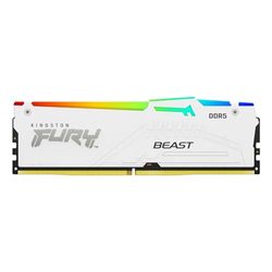 Kingston FURY Beast Blanco RGB XMP 32GB 6000MT/s DDR5 CL40 DIMM Memoria gamer para Ordenadores de sobremesa Kit de 2 - KF560C40BWAK2-32