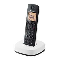 Panasonic KX-TGC310SP2 Teléfono Inalámbrico Digital Unidad Base y 1 Auriculares, Identificador y Bloqueo de Llamadas Altavoz Manos Libres Modo Ecológico Reloj Despertador Pantalla LCD, Blanco y Negro