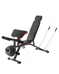 VEVOR Verstelbare halterbank, 363 kg, voor full-body training in de sportschool thuis, platte bank met beenverlenging, snelverstelling, 1878 x 530 x (880-1000), zwart